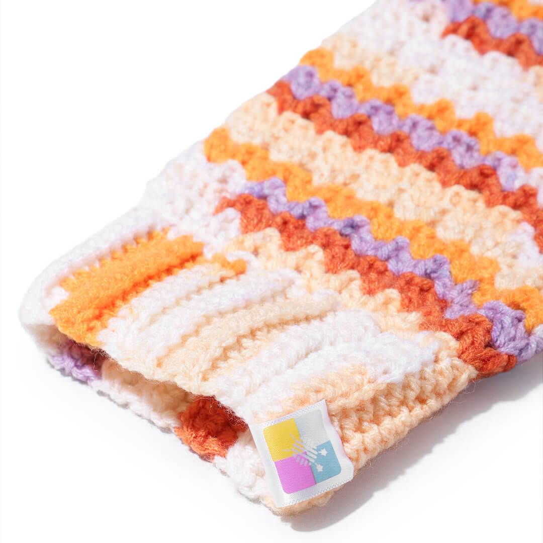 Multi Colored Fingerless Mittens - 10450