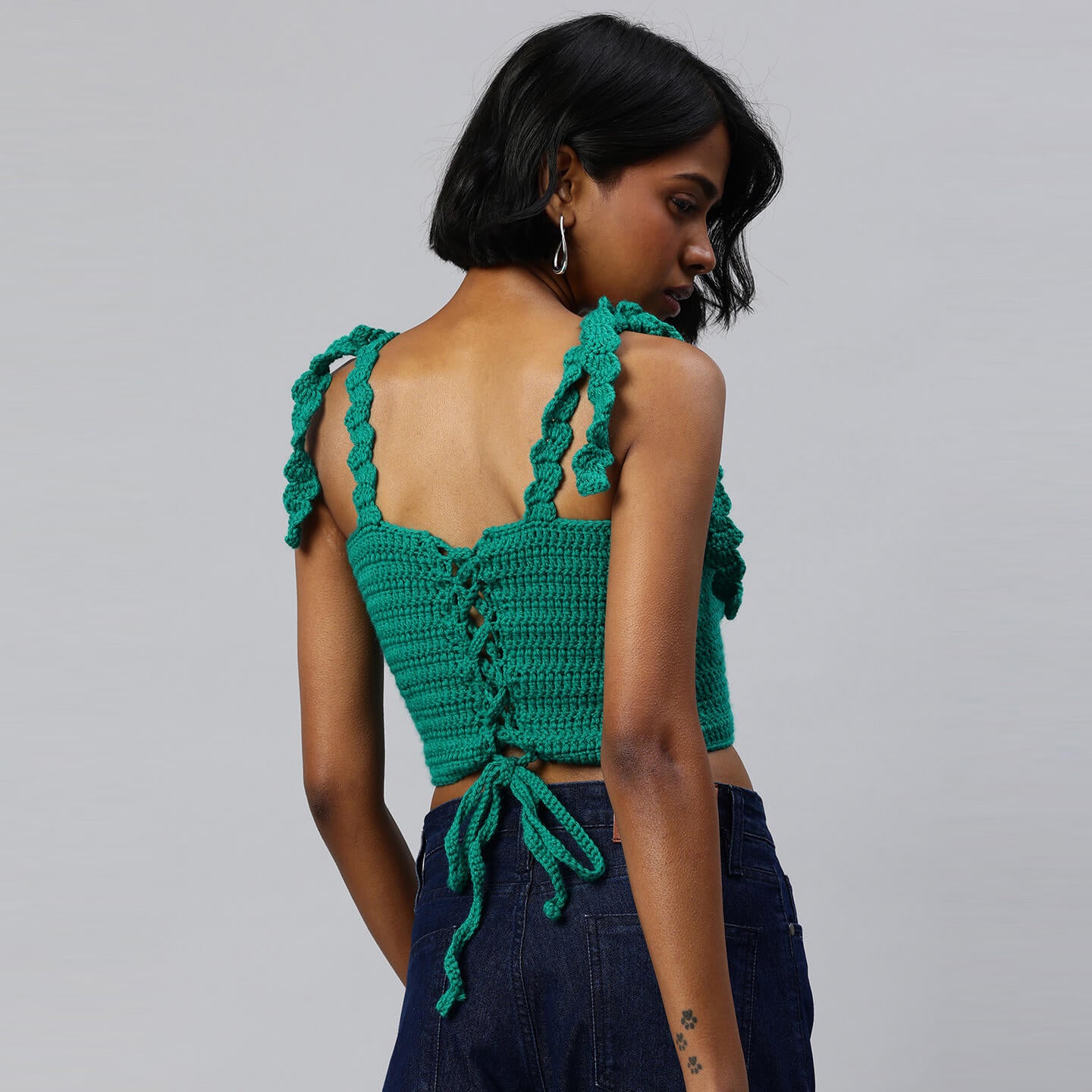 Handcrafted Mermaid Shell Bralettes - Green 10456