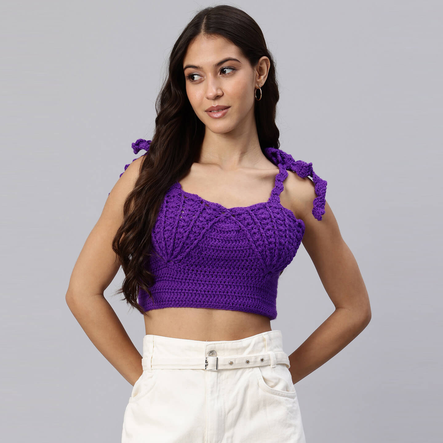 Handcrafted Mermaid Shell Bralettes - Purple 10457