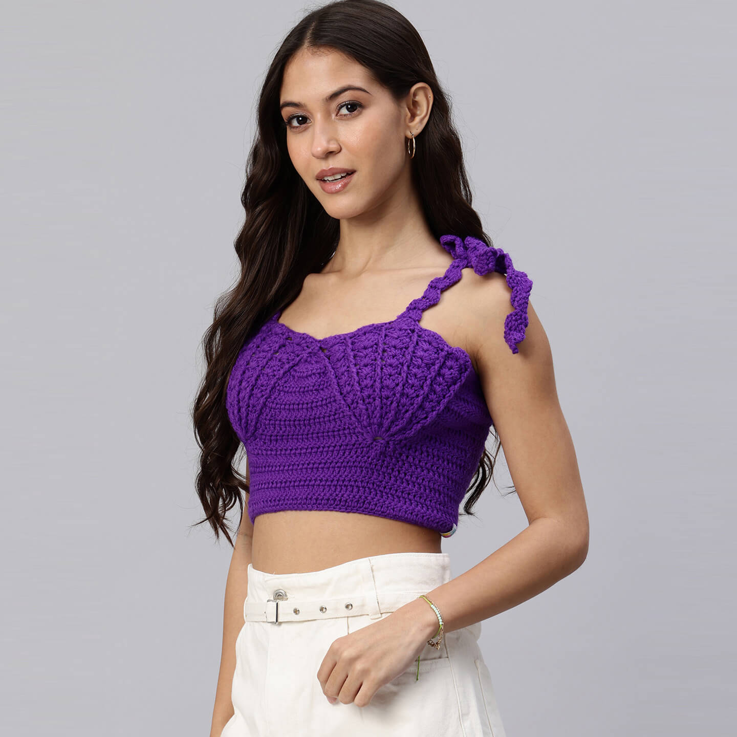 Handcrafted Mermaid Shell Bralettes - Purple 10457