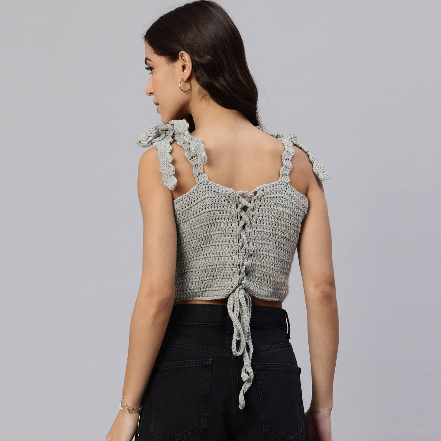 Handcrafted Mermaid Shell Bralettes - Light Grey 10459