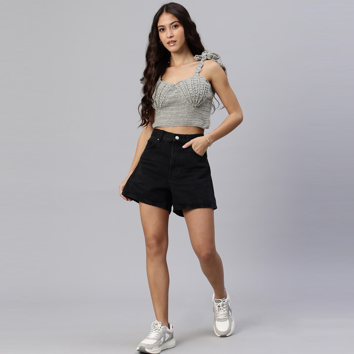 Handcrafted Mermaid Shell Bralettes - Light Grey 10459