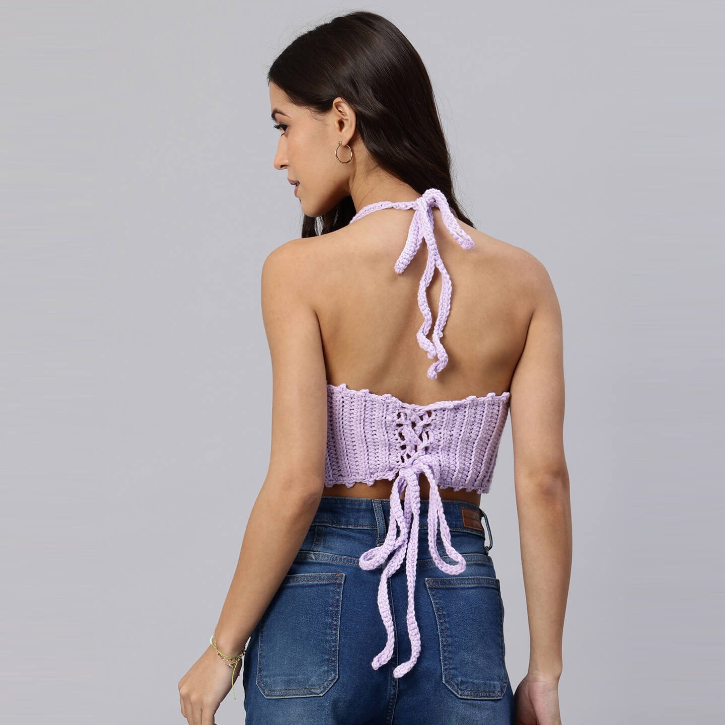 Handcrafted Pastel Colored Bralettes - Lavendar 10460