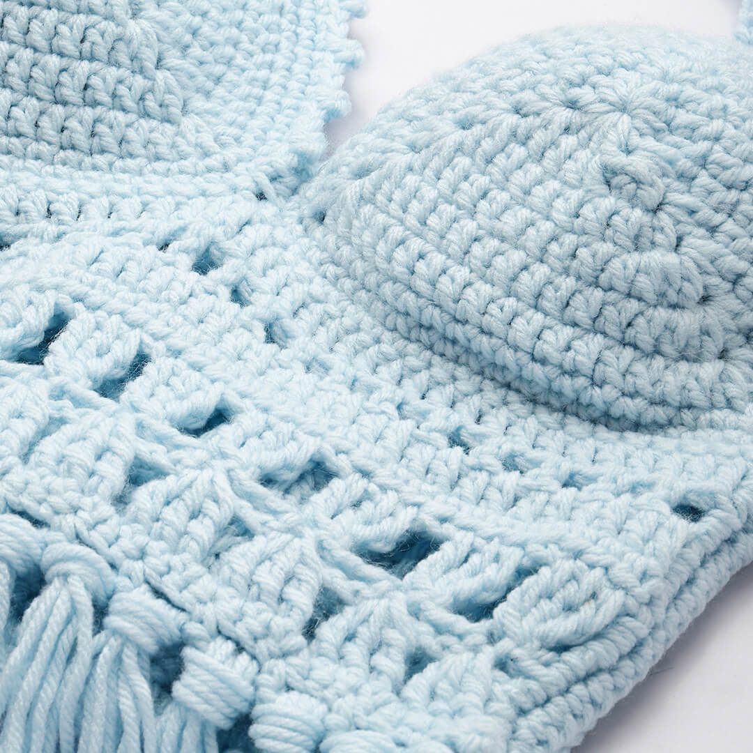 Handcrafted Pastel Colored Bralettes - Light Blue 10461