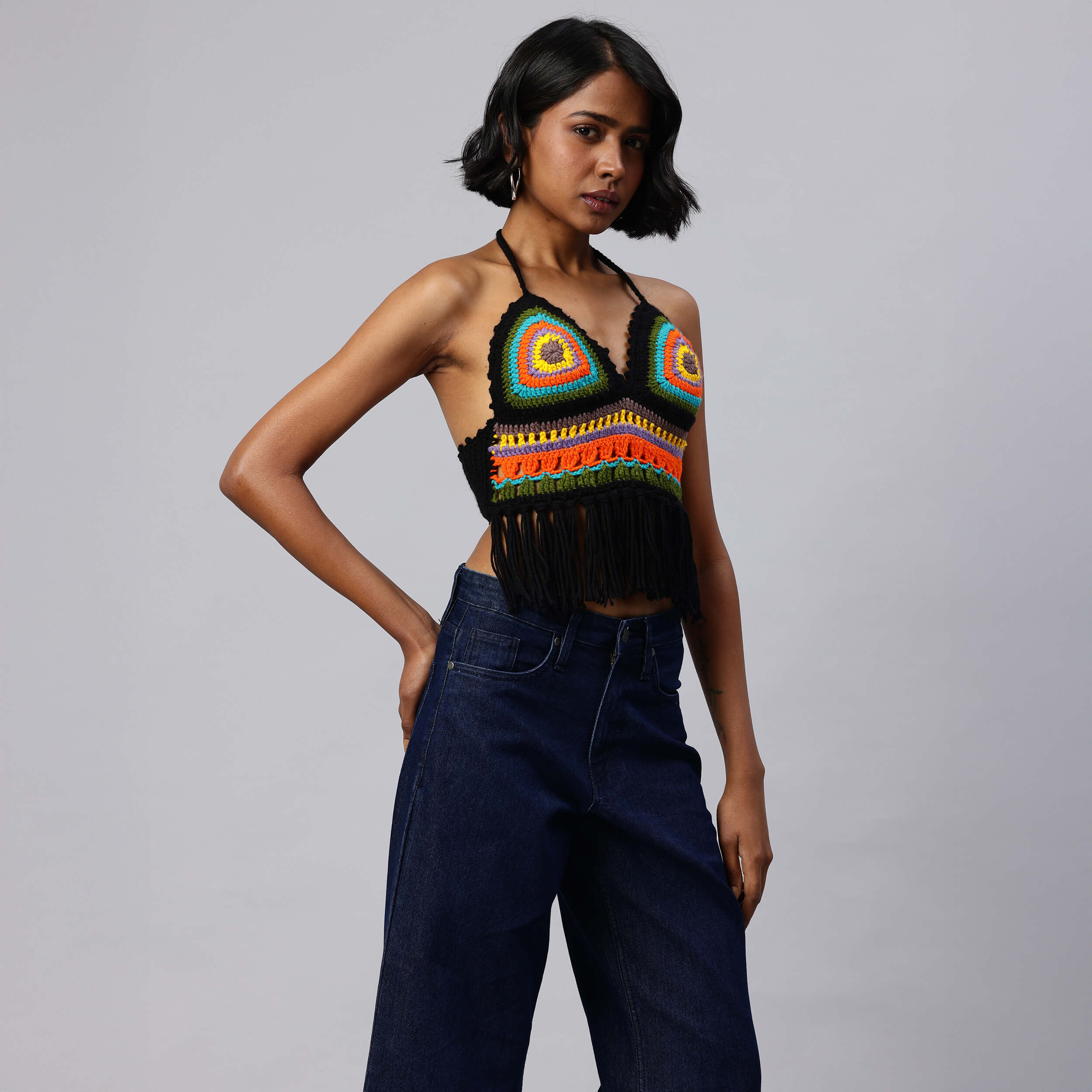 Handcrafted Multi Colored Bralettes - Multi 10464