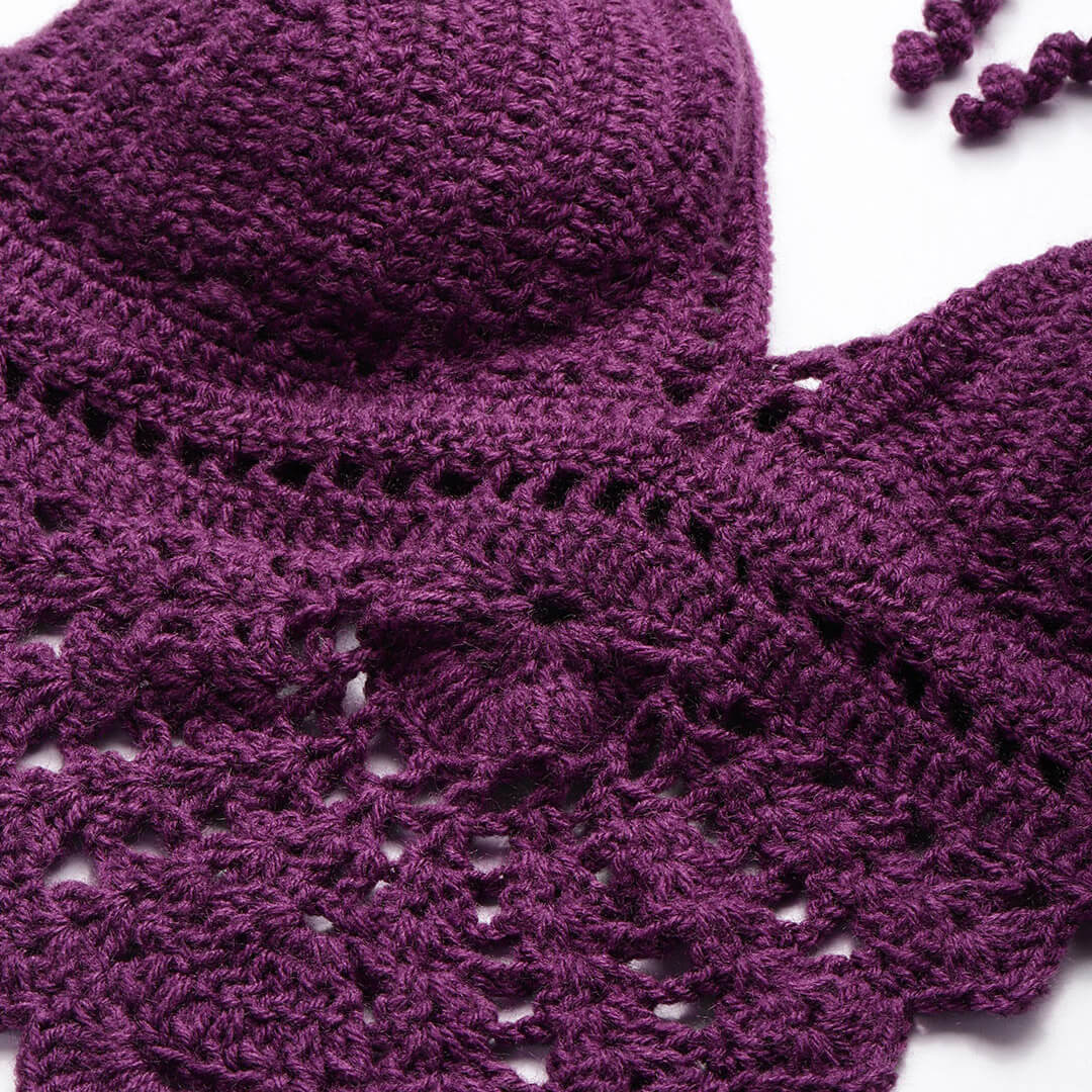 Summer Crochet Bralette Tie Back Sleeveless Top - Purple 10465