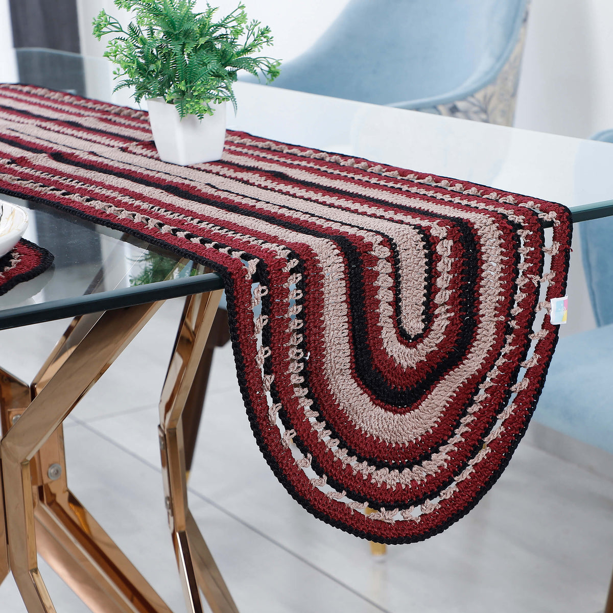Handmade Table Runner, Placemats & Coasters Set - 10474 Multi