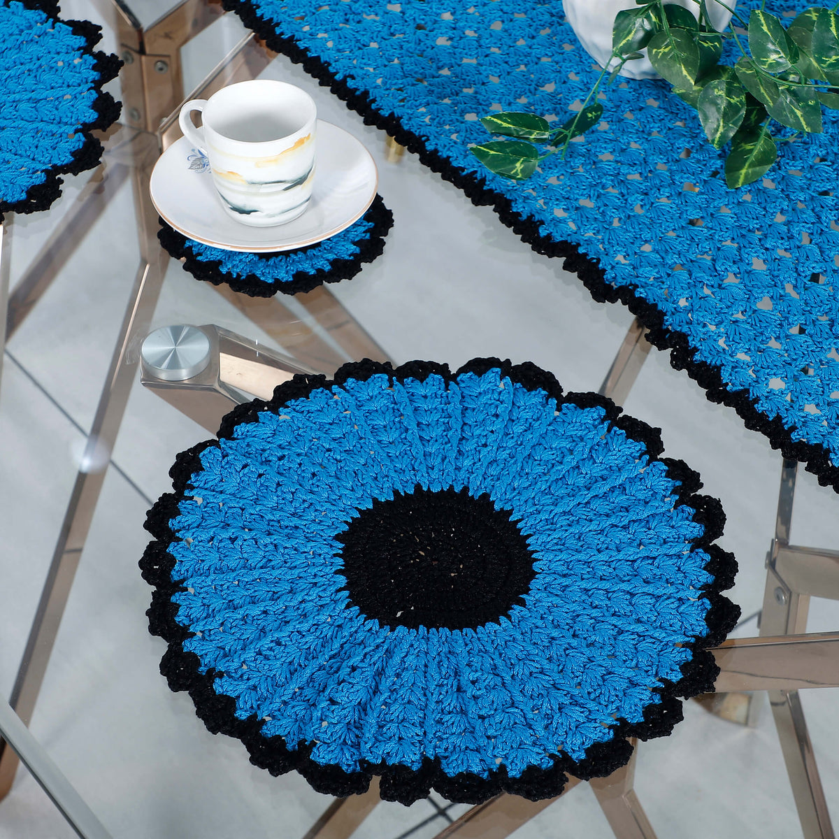 Handmade Table Runner, Placemats & Coasters Set - 10475 Multi