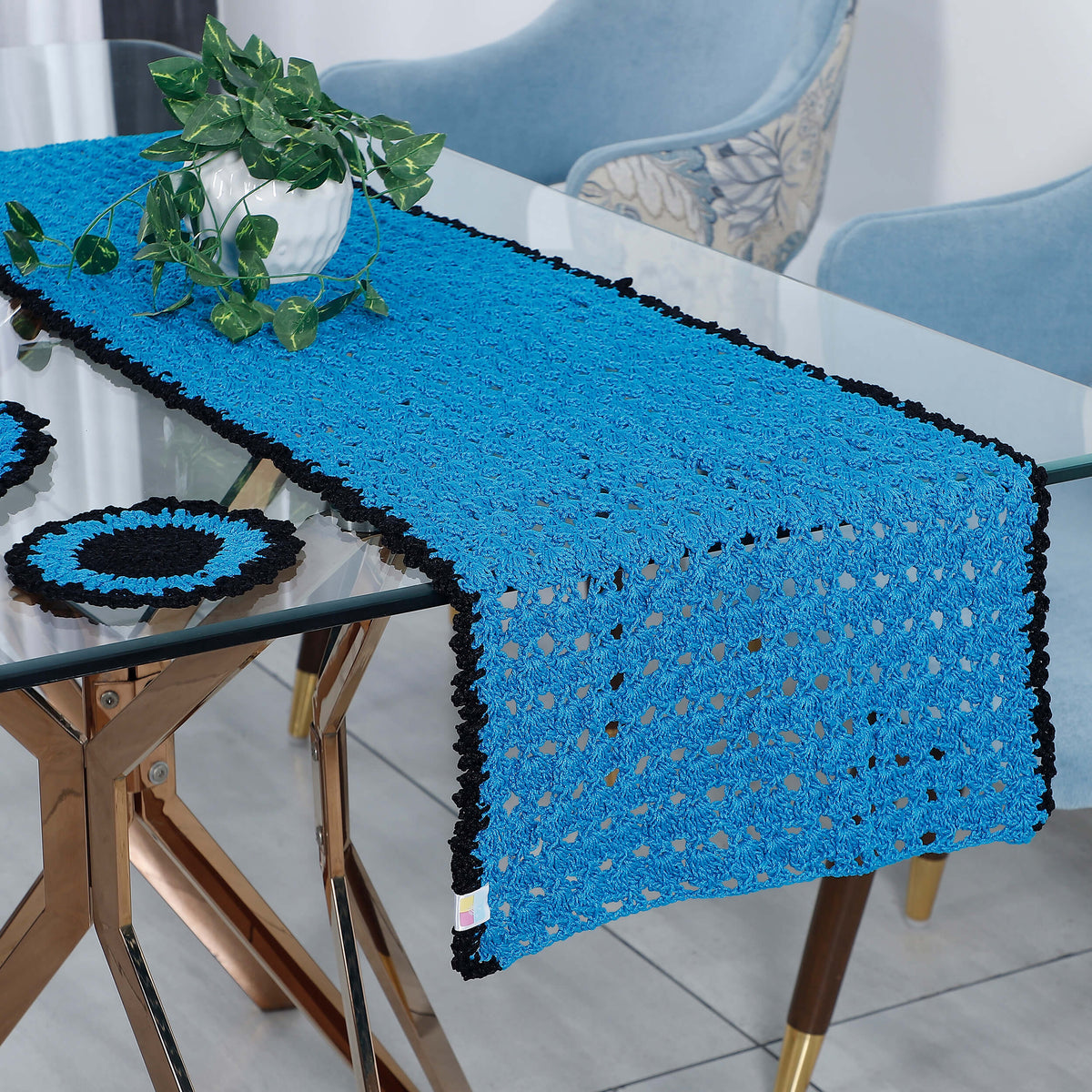 Handmade Table Runner, Placemats & Coasters Set - 10475 Multi