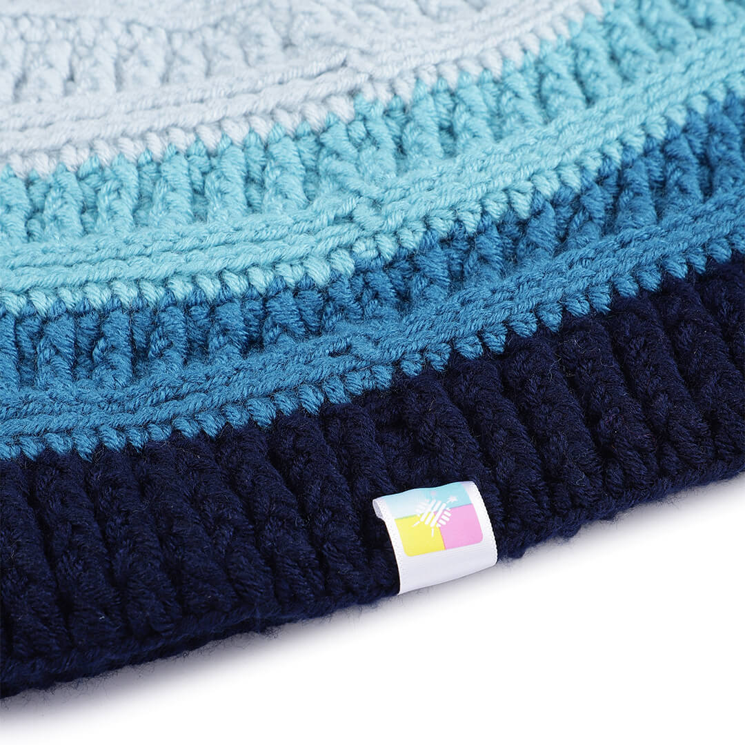 Handmade Shades of Blue Cap - 10479