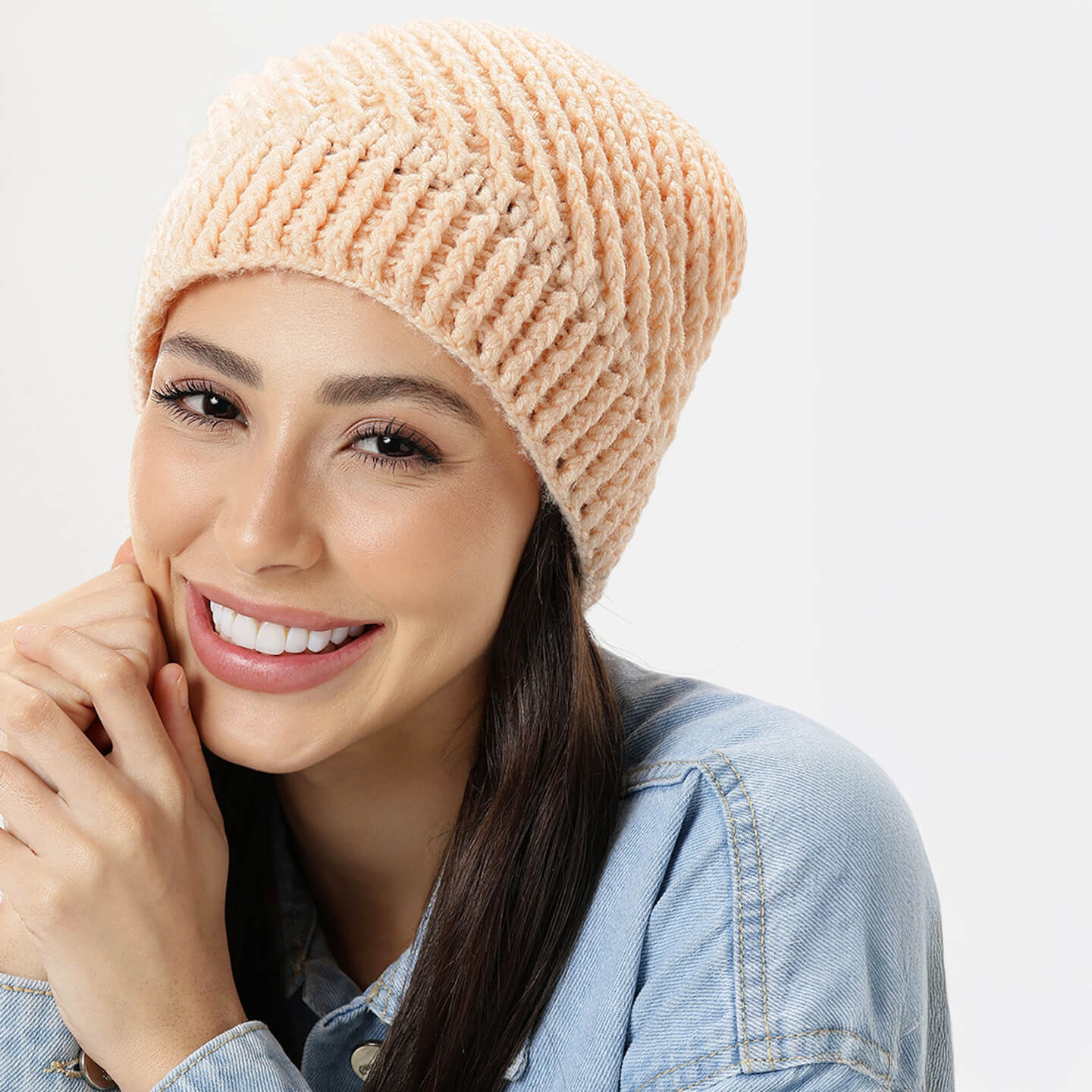 Handmade Self Striping Slouch Beanie - 10481