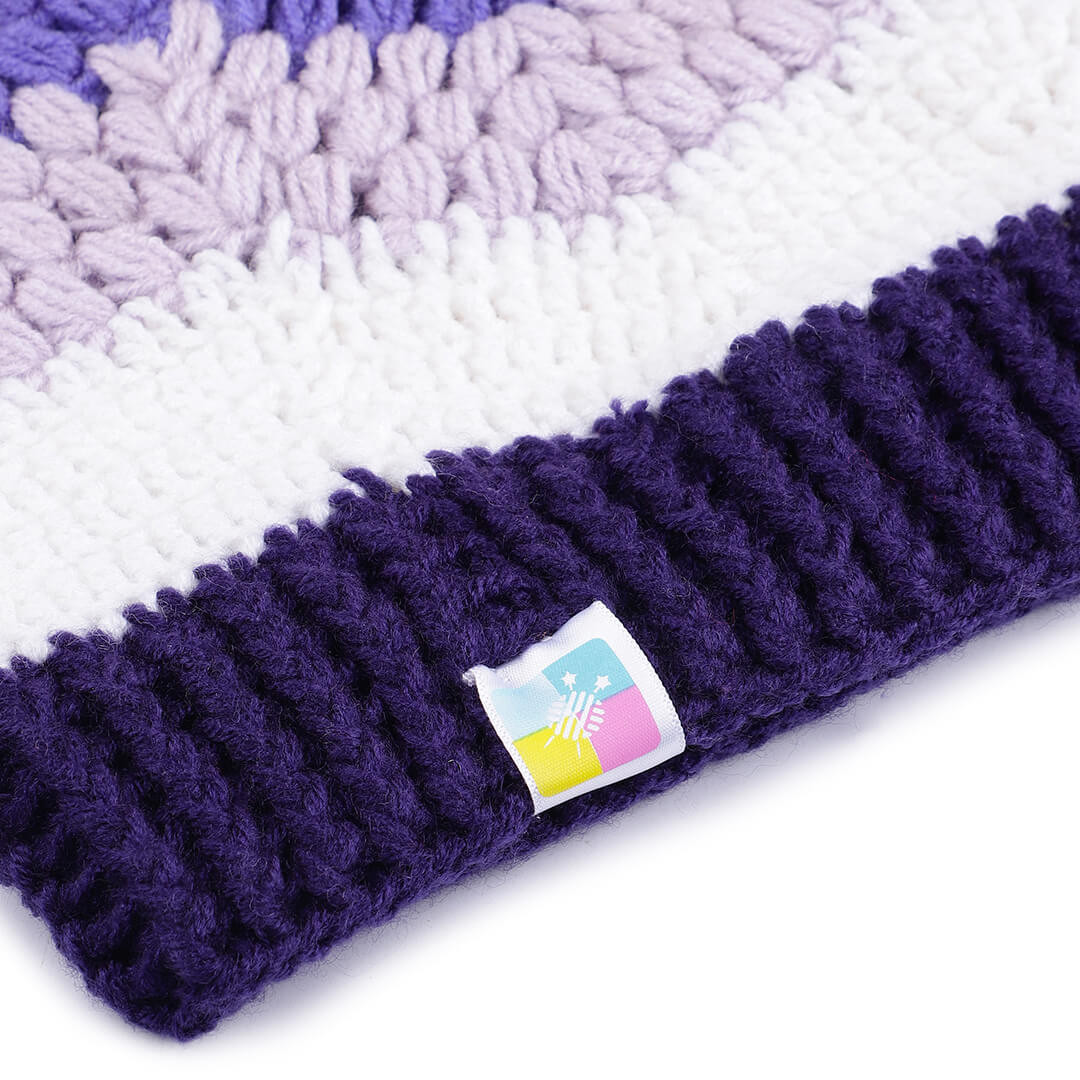 Handmade Self Striping Waves Beanie - 10484