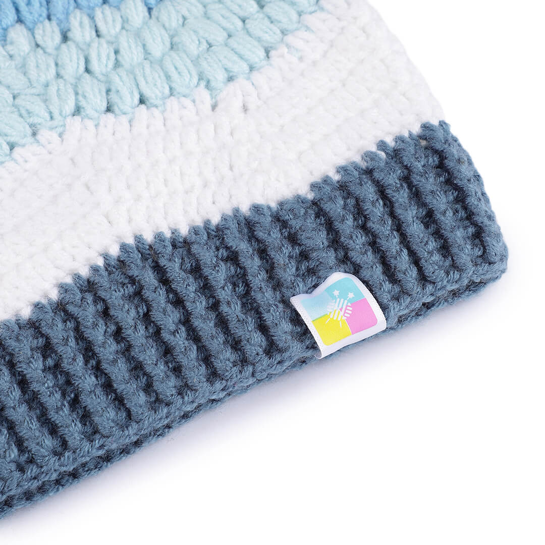 Handmade Self Striping Waves Beanie - 10485