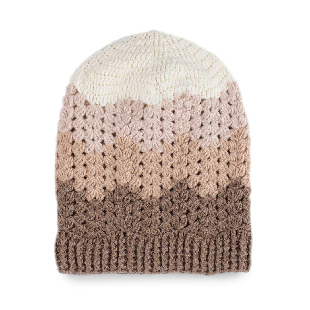 Handmade Self Striping Waves Beanie - 10486