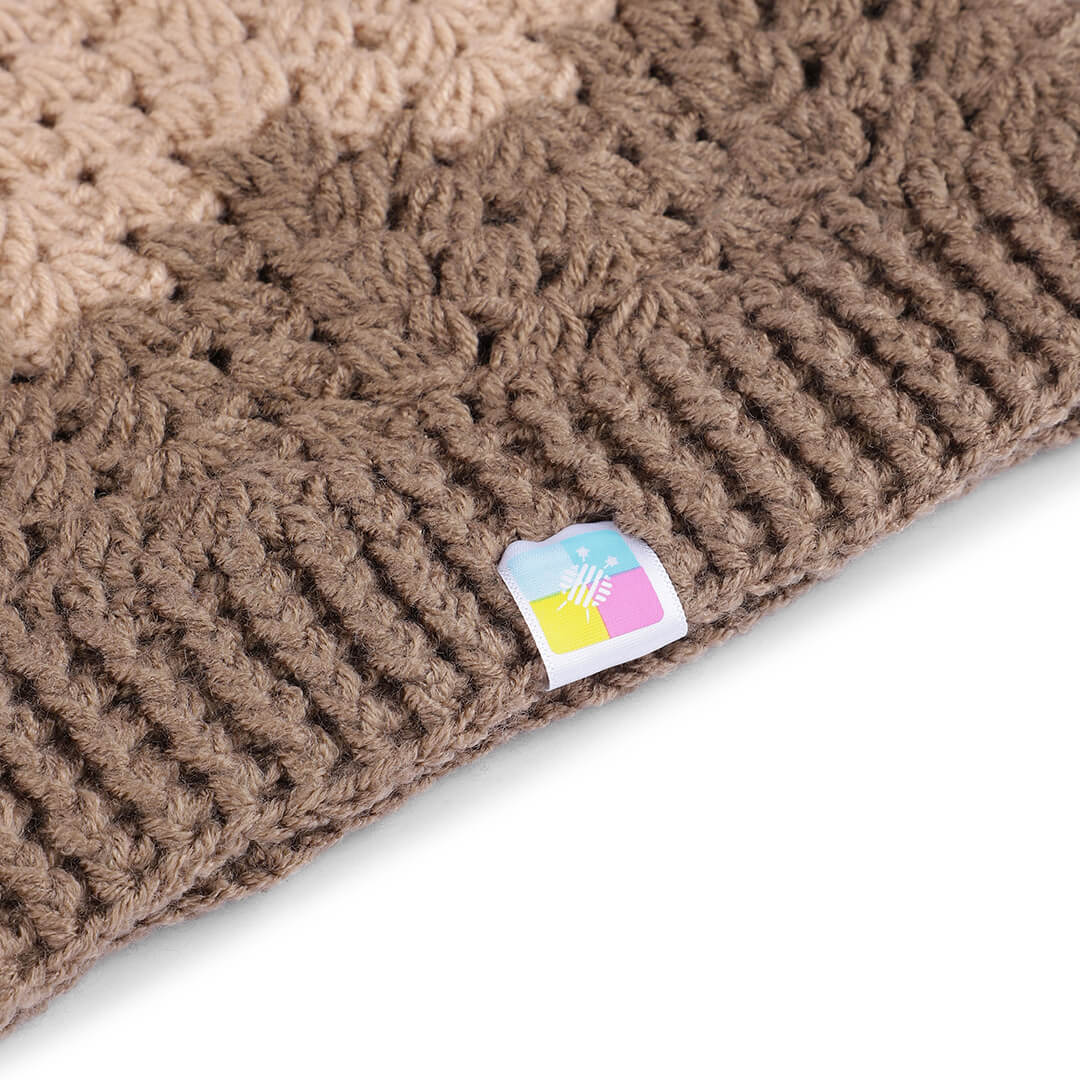 Handmade Self Striping Waves Beanie - 10486