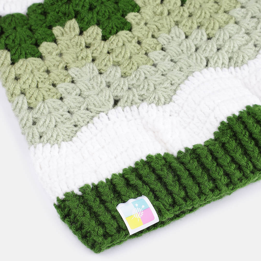 Handmade Self Striping Waves Beanie - 10487