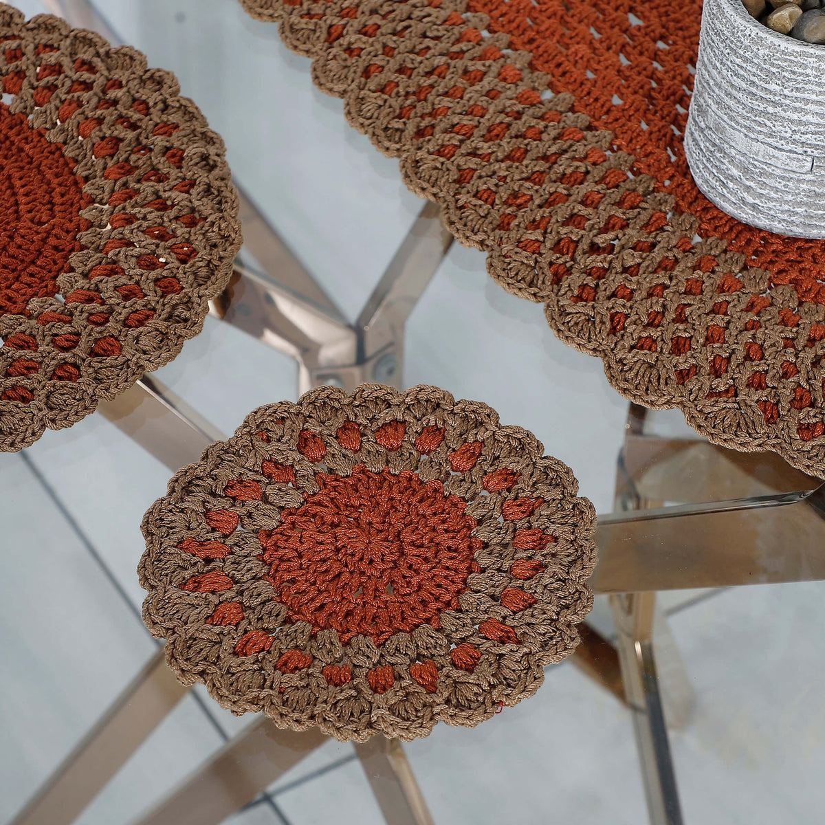 Handmade Table Runner, Placemats & Coasters Set - 10491 Multi