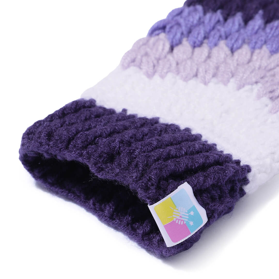 Multi Colored Fingerless Mittens - 10579
