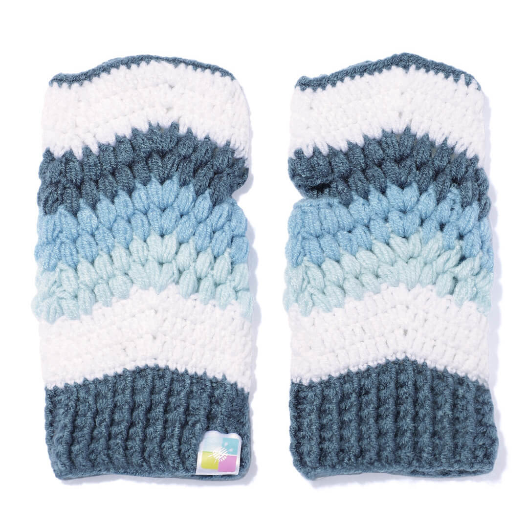Multi Colored Fingerless Mittens - 10580