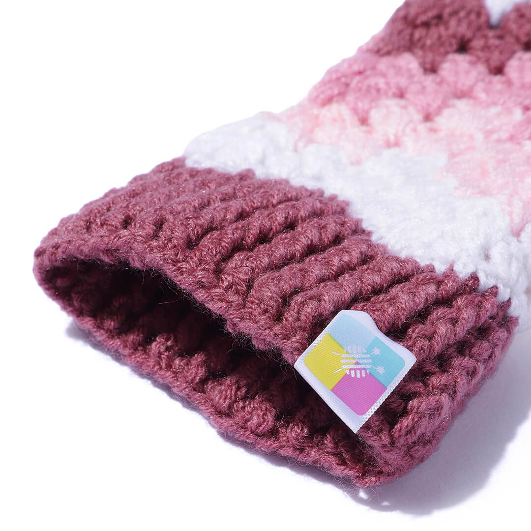 Multi Colored Fingerless Mittens - 10583