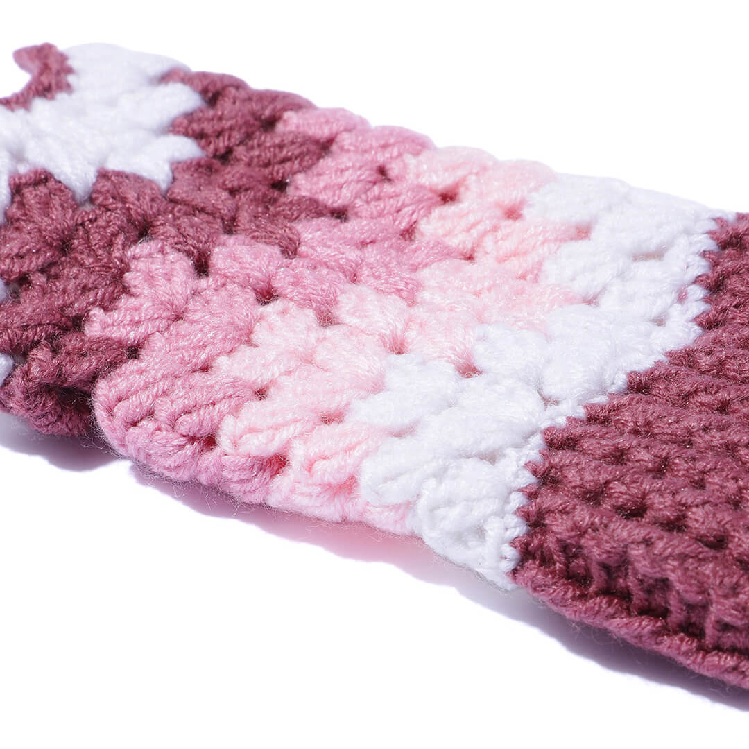 Multi Colored Fingerless Mittens - 10583