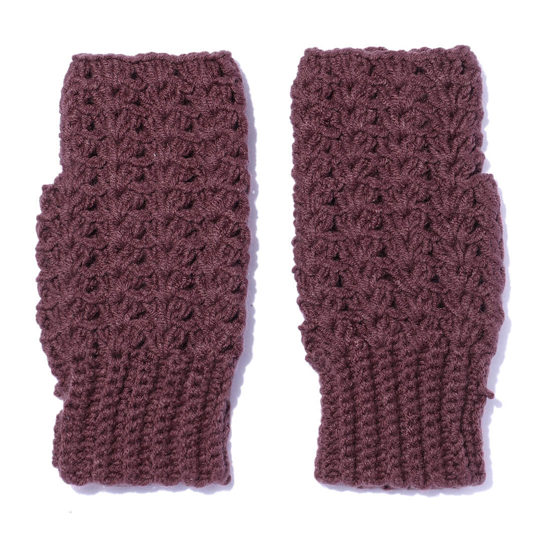 Multi Colored Fingerless Mittens - 10586