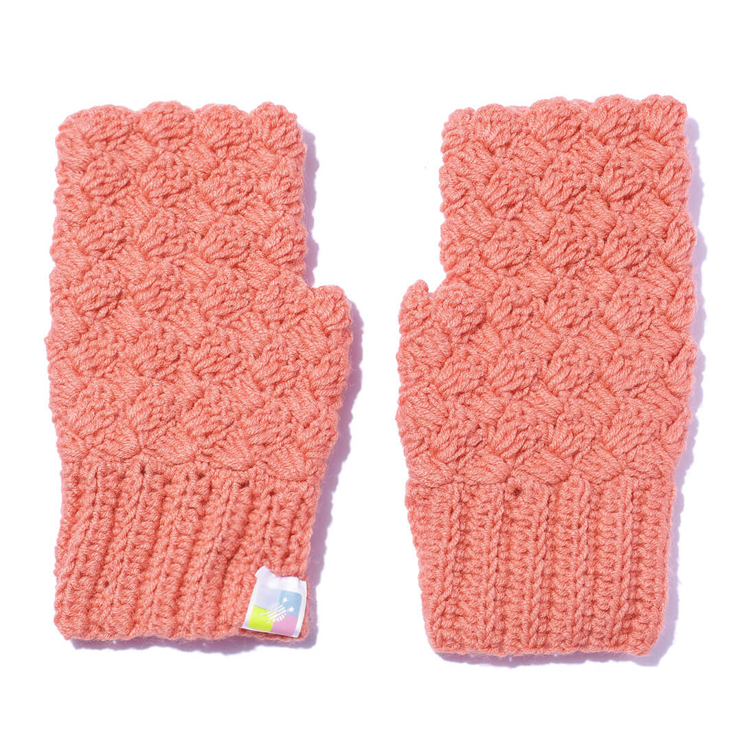 Multi Colored Fingerless Mittens - 10587