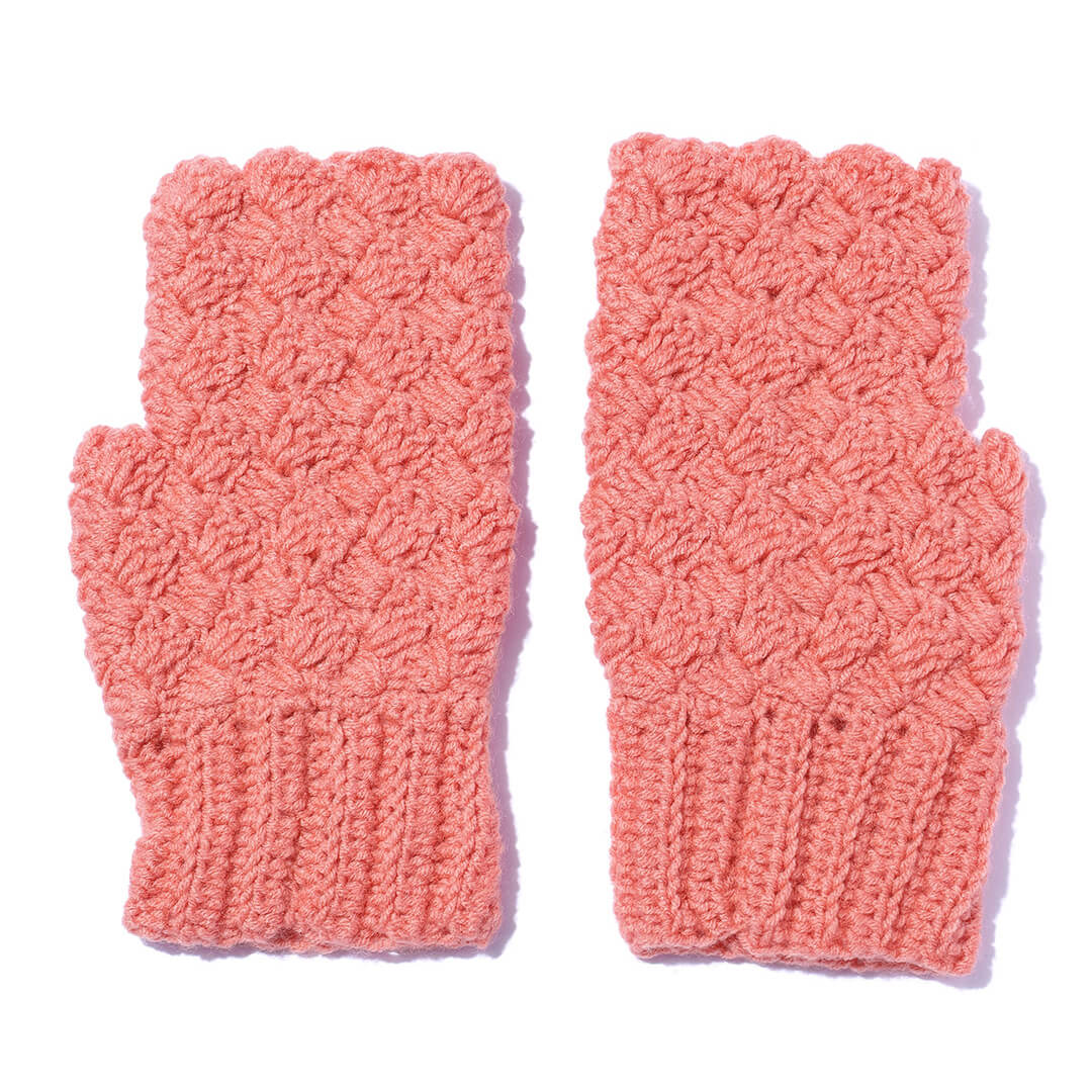 Multi Colored Fingerless Mittens - 10587