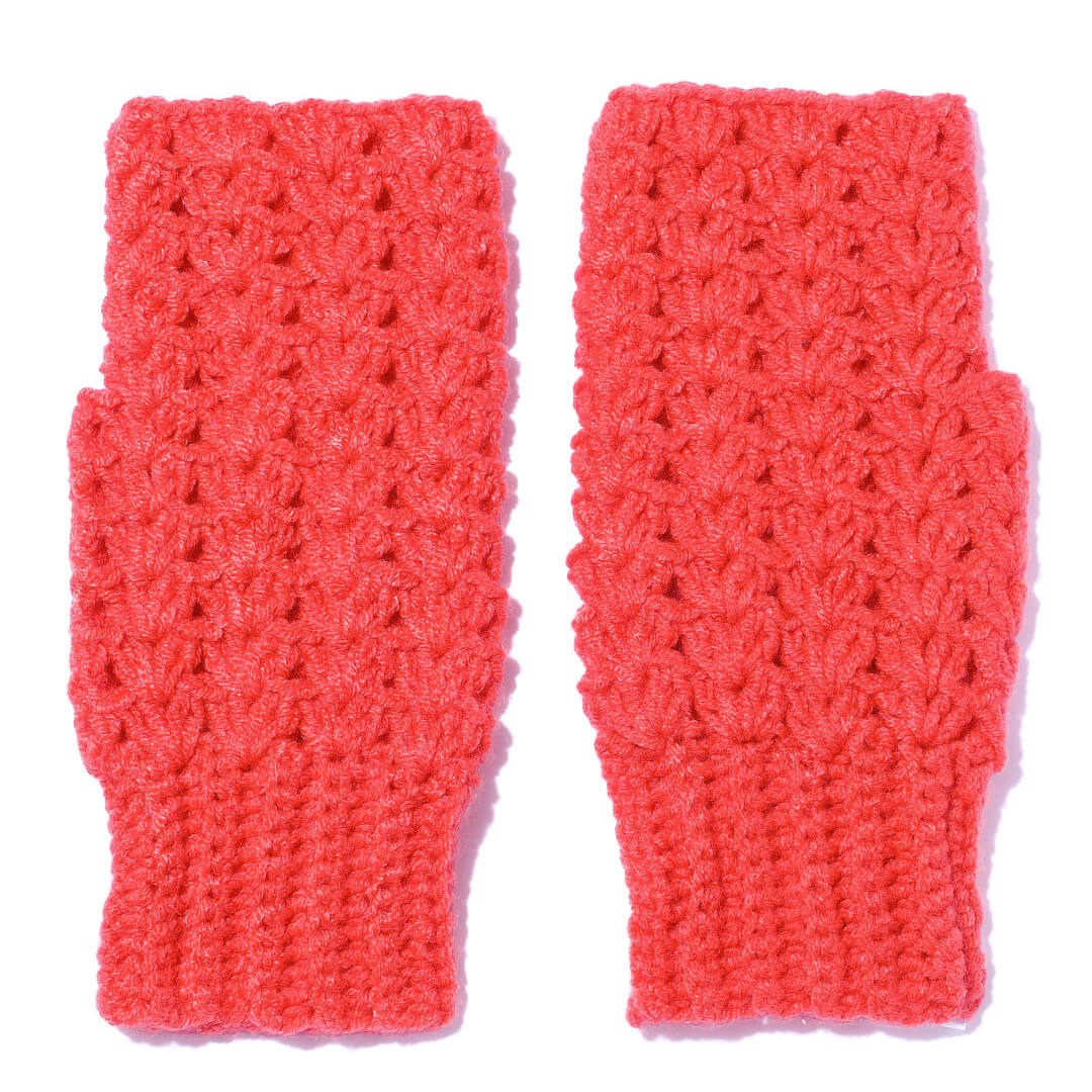 Multi Colored Fingerless Mittens - 10588