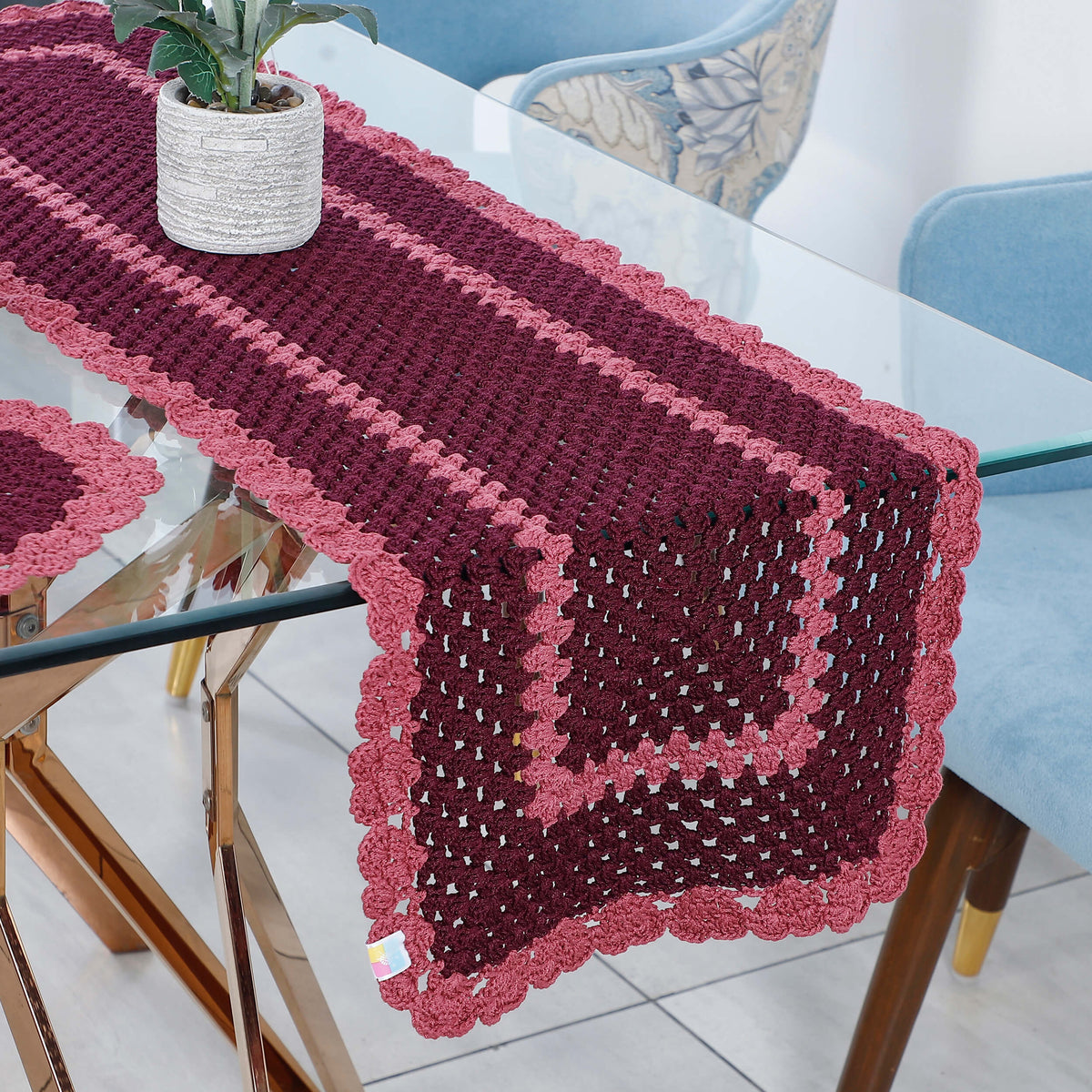 Handmade Table Runner, Placemats & Coasters Set - 10592 Multi