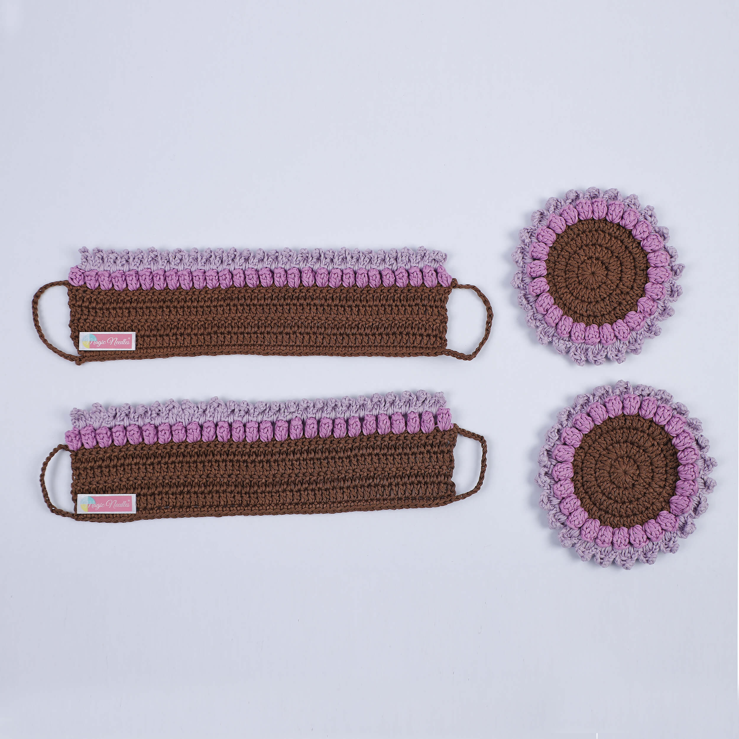 Crochet Cup Cozy and Coaster Set - 10596