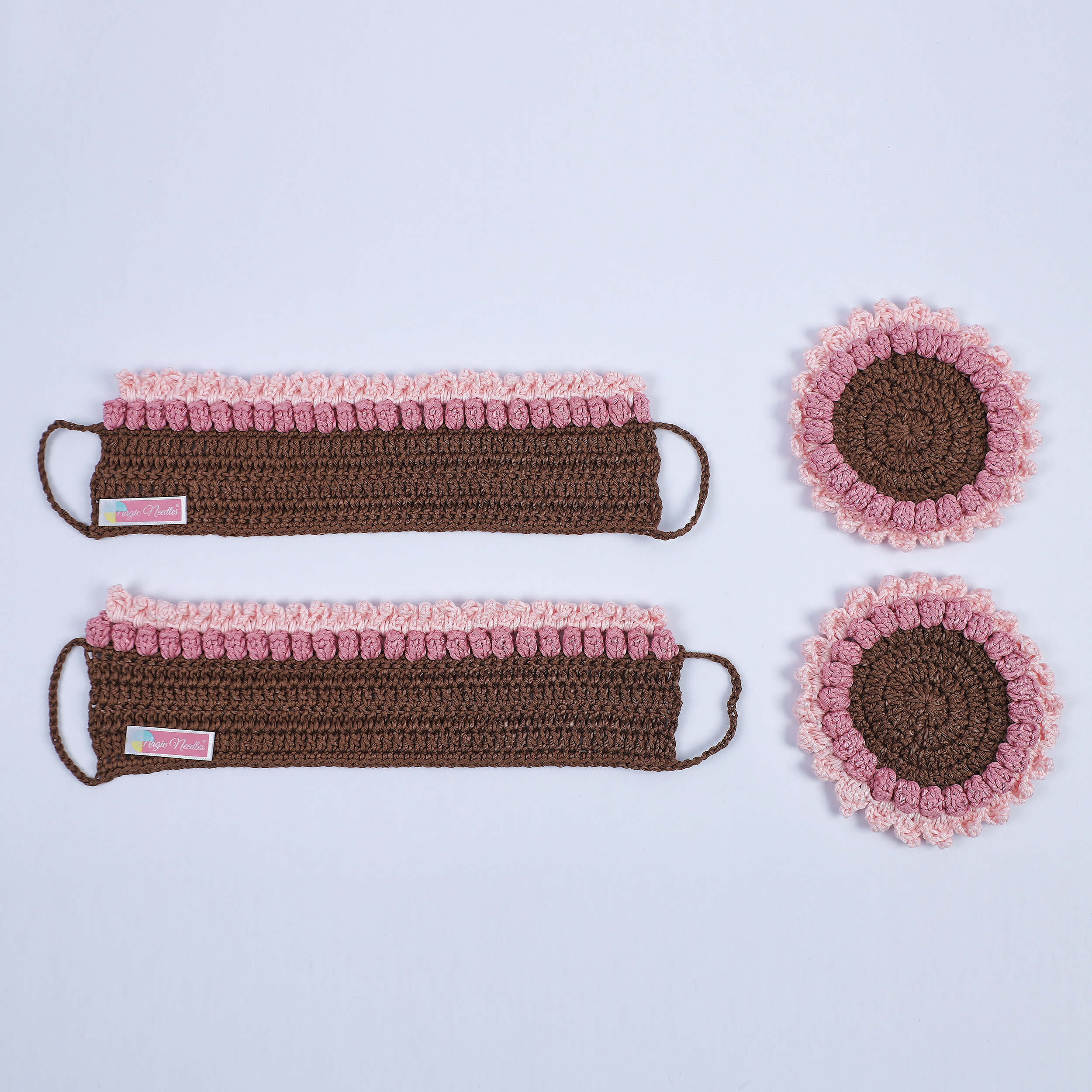 Crochet Cup Cozy and Coaster Set - 10597