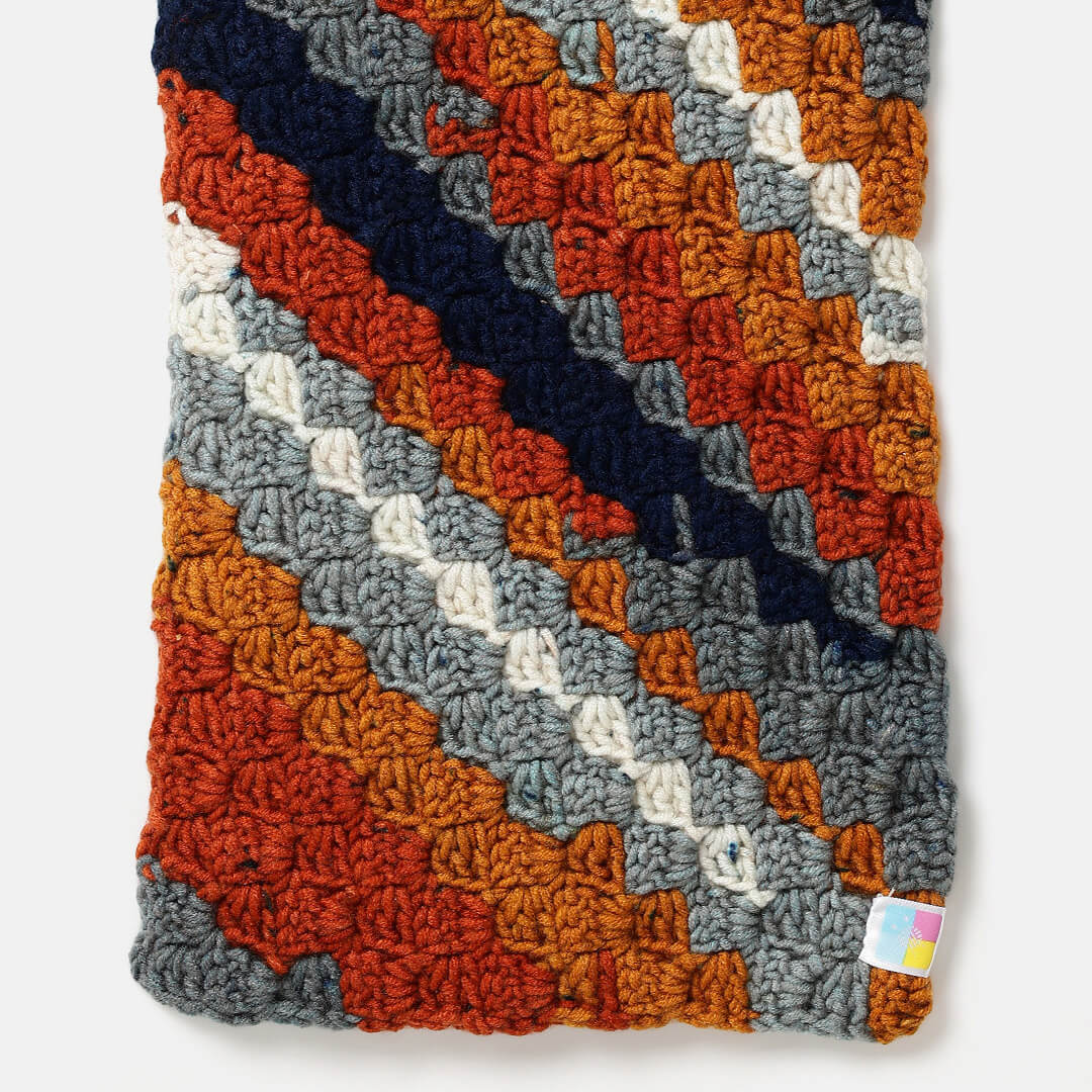 Corner to Corner Multi-Shaded Crochet Scarf - 10620