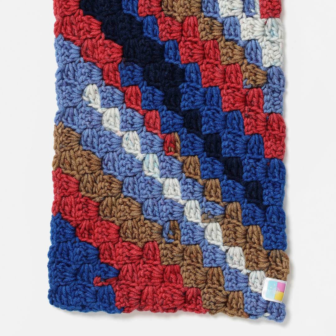 Corner to Corner Multi-Shaded Crochet Scarf - 10622