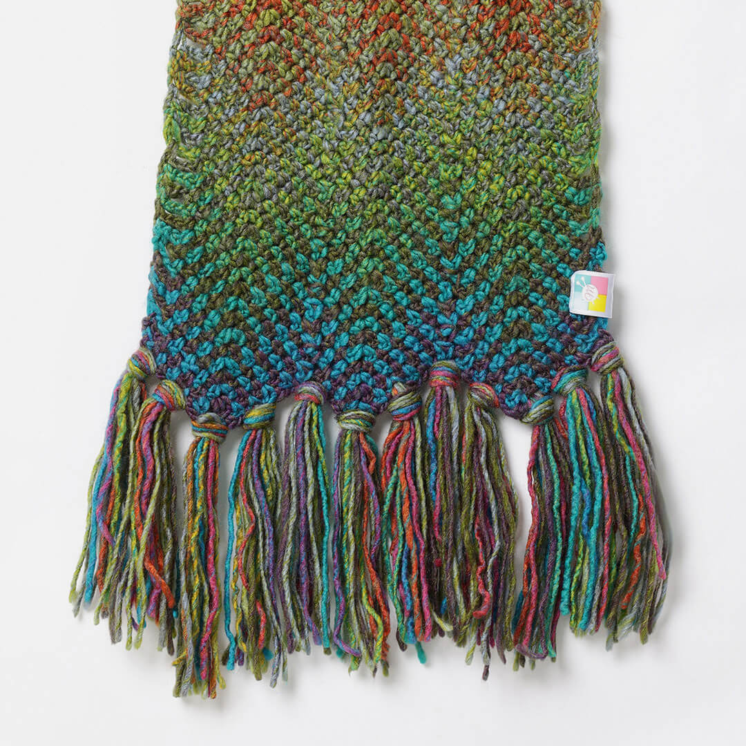 Handmade Crochet Zig Zag Scarf - 10624