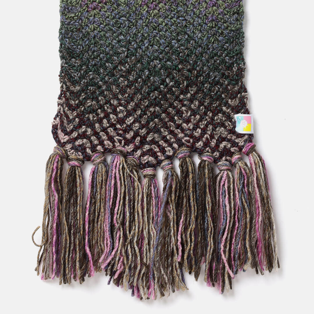 Handmade Crochet Zig Zag Scarf - 10625
