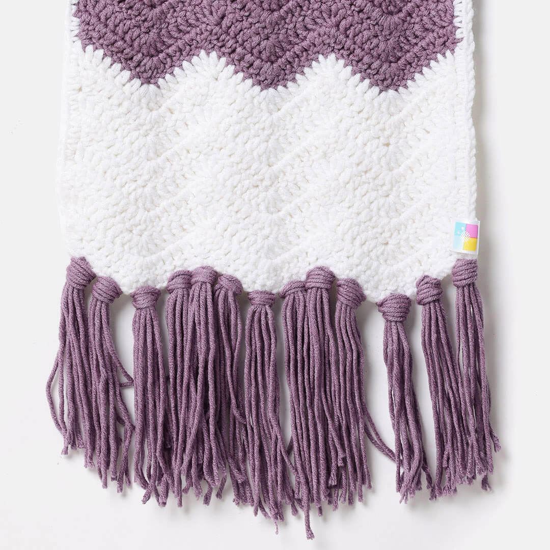 Handmade Crochet Zig Zag Scarf - 10638