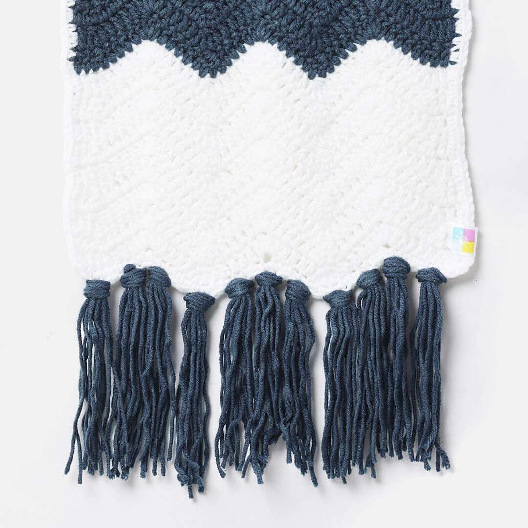 Handmade Crochet Zig Zag Scarf - 10639