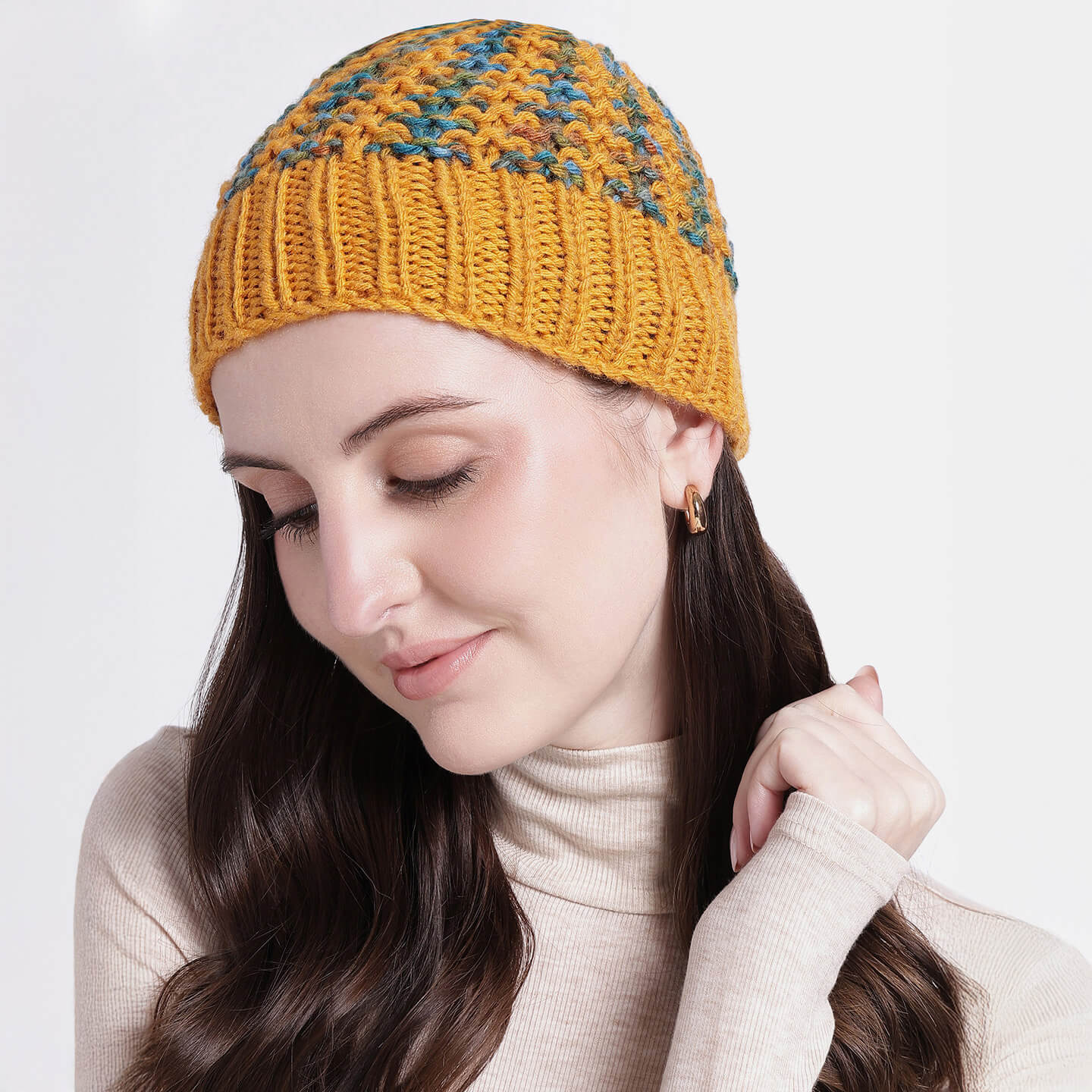 Handmade Crochet Zig zag Beanie - Storm Blue 10657 – Magic Needles