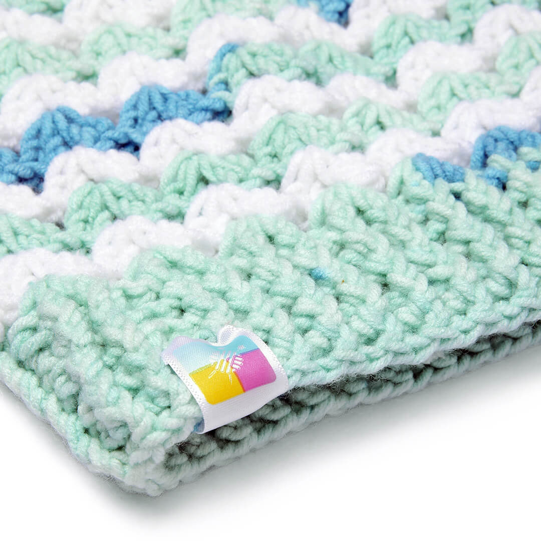 Handmade Crochet Beanie With Pompom - Multi Color 10655