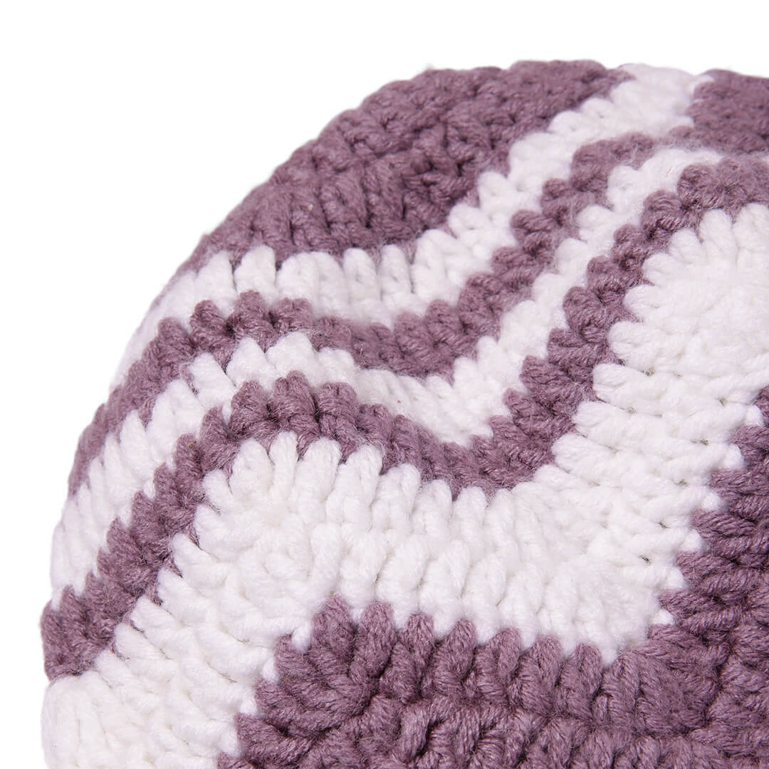 Handmade Crochet Zig zag Beanie - Purple Haze 10656