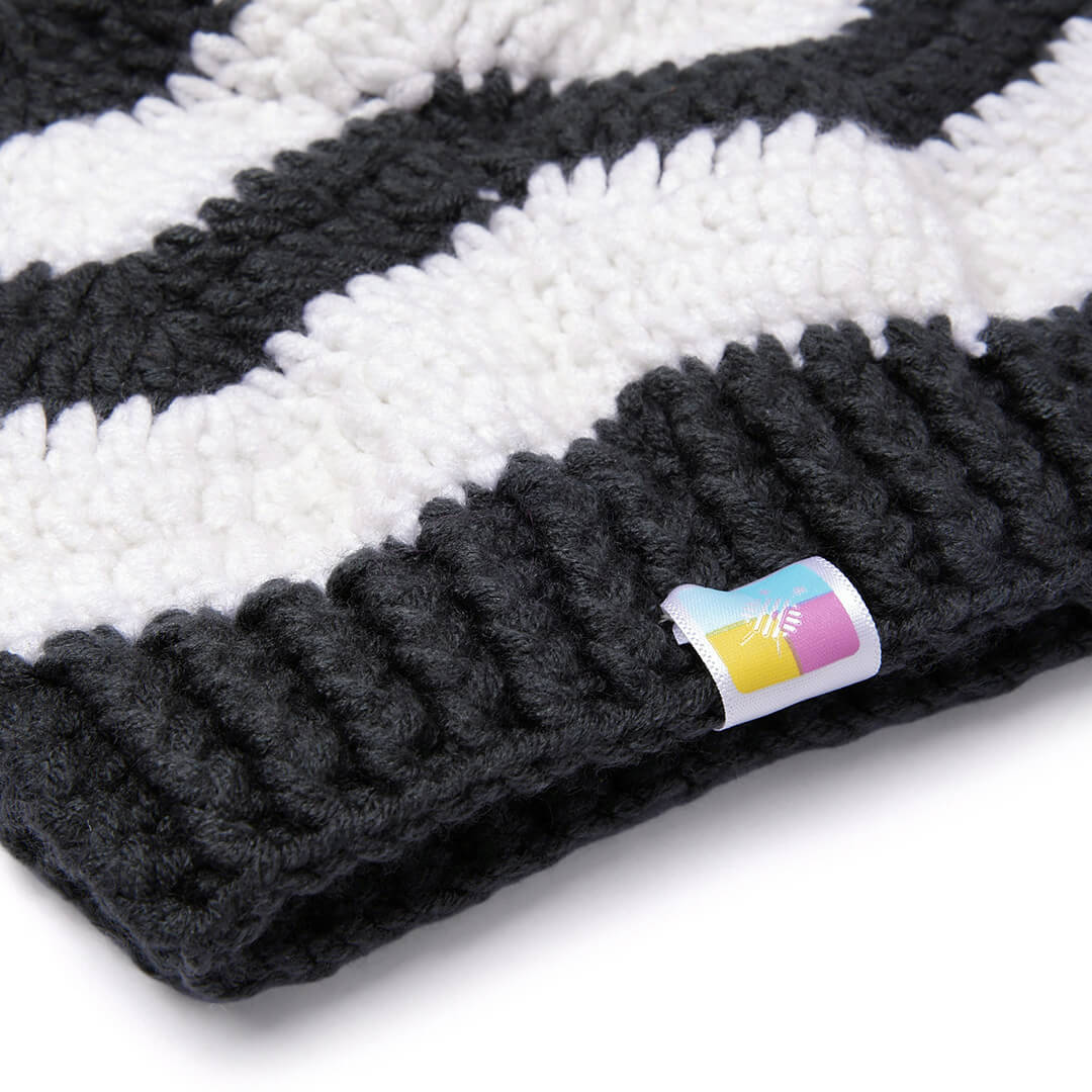 Handmade Crochet Zig zag Beanie - Charcoal Grey 10658 – Magic Needles