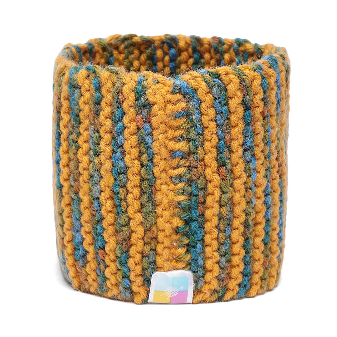 Hand Knitted Woolen Headband - Yellow 10660