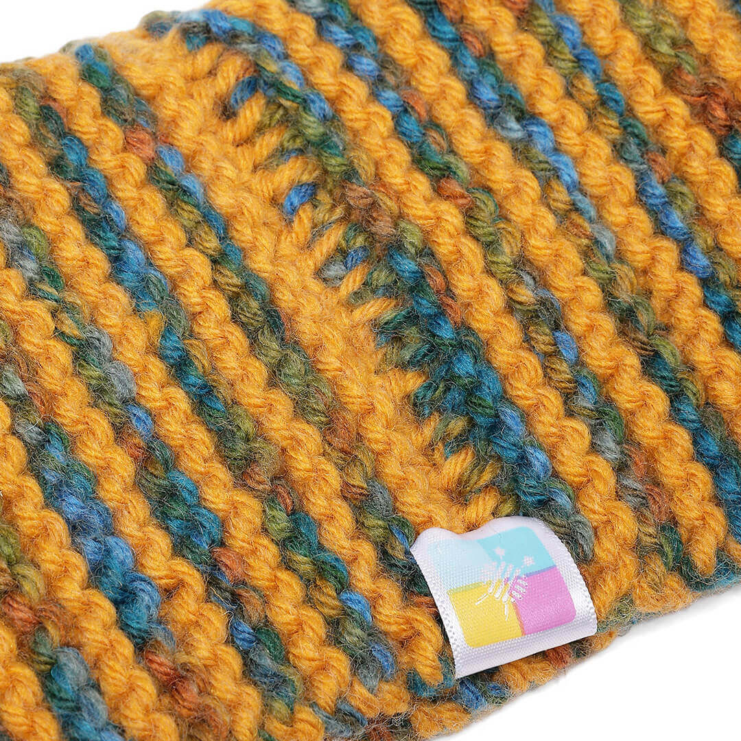 Hand Knitted Woolen Headband - Yellow 10660