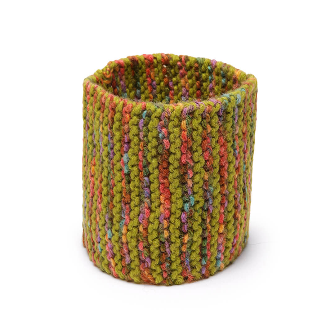 Hand Knitted Woolen Headband - Olive Green 10661