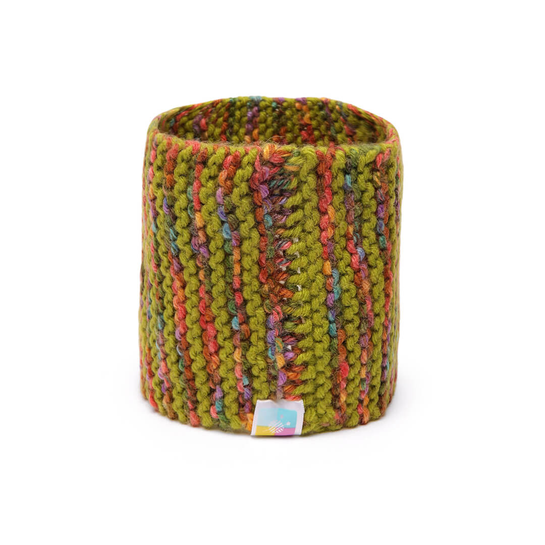 Hand Knitted Woolen Headband - Olive Green 10661