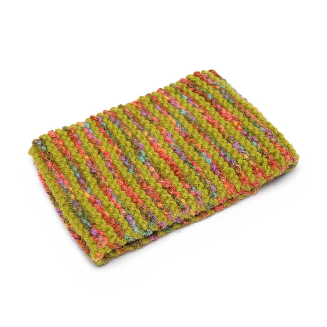 Hand Knitted Woolen Headband - Olive Green 10661