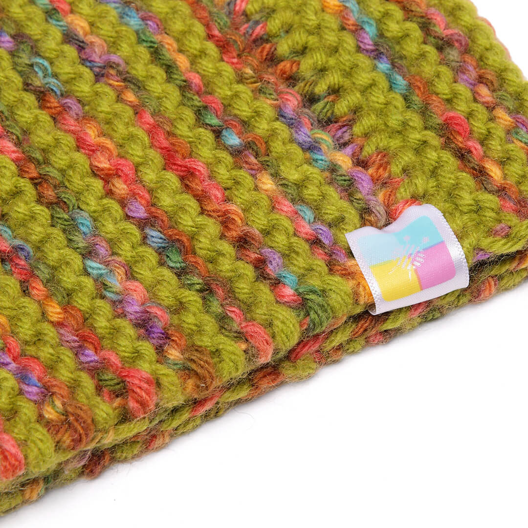 Hand Knitted Woolen Headband - Olive Green 10661