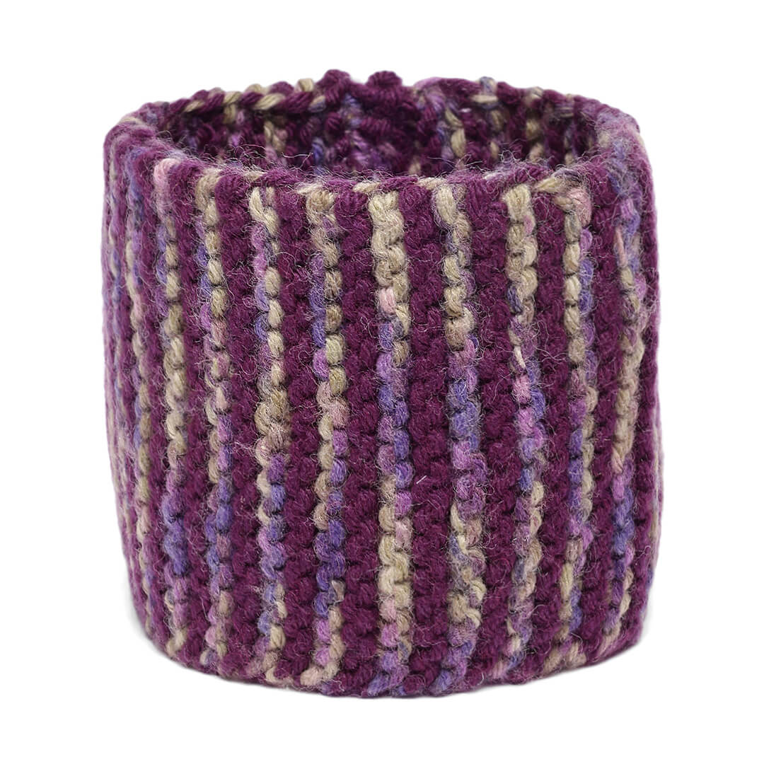 Hand Knitted Woolen Headband - Violet 10662