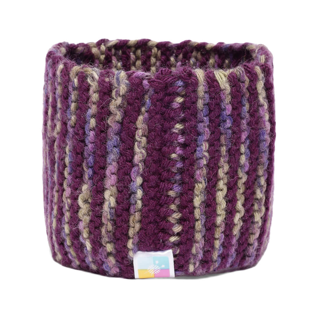 Hand Knitted Woolen Headband - Violet 10662